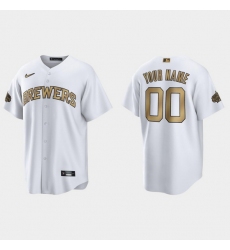 Men Women Youth Custom Milwaukee Brewers 2022 Mlb All Star Game White Replica Jersey