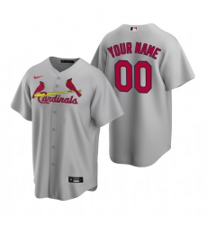 Men Women Youth Toddler All Size St. Louis St.Louis Cardinals Custom Nike Gray Stitched MLB Cool Base Road Jersey