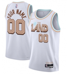 Men Women Youth Cleveland Cavaliers Active Player Custom 2022 2023 White City Edition Stitched Basketball Jersey