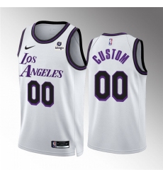 Men Women Youth Los Angeles Lakers Active Player Customized White City Edition Stitched Basketball Jersey