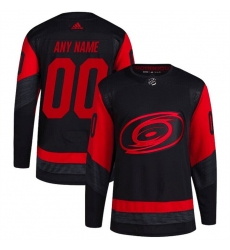 Men Women Youth Carolina Hurricanes Custom Black Red Stitched Jersey