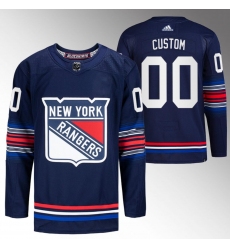 Men Women youth New York Rangers Custom Navy Stitched Jersey