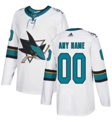 Men Women Youth Toddler Youth White Jersey - Customized Adidas San Jose Sharks Away