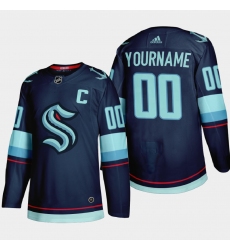 Men Women Youth Seattle Kraken Custom NHL Blue Jersey