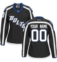 Men Women Youth Toddler Black Jersey - Customized Reebok Tampa Bay Lightning Third  II