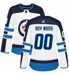 Men Women Youth Toddler White Jersey - Customized Adidas Winnipeg Jets Away  II