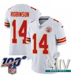 2020 Super Bowl LIV Youth Nike Kansas City Chiefs #14 Demarcus Robinson White Vapor Untouchable Limited Player NFL Jersey