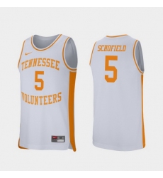 Men Tennessee Volunteers Admiral Schofield White Retro Performance College Basketball Jersey