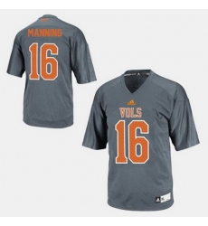 Men Tennessee Volunteers Peyton Manning College Football Gray Jersey