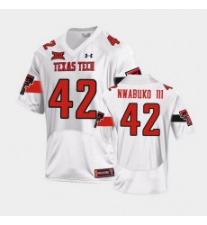 Men Texas Tech Red Raiders Chux Nwabuko Iii Replica White Football Team Jersey