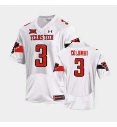 Men Texas Tech Red Raiders Henry Colombi Replica White Football Team Jersey