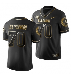 Alabama Crimson Tide Alex Leatherwood Black Golden Edition Men'S Jersey