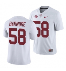 Alabama Crimson Tide Christian Barmore Game White College Football Jersey