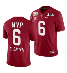 Alabama Crimson Tide Devonta Smith Crimson 2021 Rose Bowl Offensive Mvp Special Commemorate Men Jersey