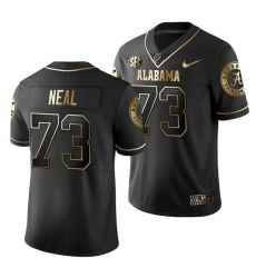 Alabama Crimson Tide Evan Neal Black Golden Edition Men'S Jersey