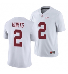 Alabama Crimson Tide Jalen Hurts White College Football Men's Game Jersey