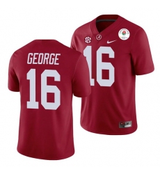 Alabama Crimson Tide Jayden George Crimson 2021 Rose Bowl College Football Jersey