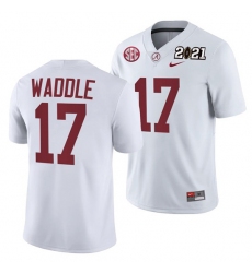 Alabama Crimson Tide Jaylen Waddle White 2021 Rose Bowl Champions College Football Playoff College Football Playoff Jersey