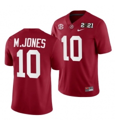 Alabama Crimson Tide Mac Jones Crimson 2021 Rose Bowl Champions College Football Playoff College Football Playoff Jersey