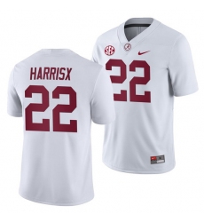 NCAA Football Alabama Crimson Tide Najee Harris White 2019 Away Game Jersey