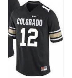 Men Colorado Buffaloes Hunter #12 Black Vapor Limited Black Stitched Jersey