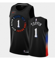 Men Obi Toppin 2020 Nba Draft Black City Jersey