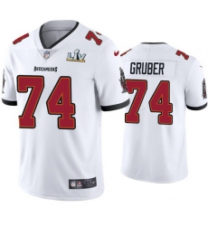 Men Paul Gruber Buccaneers White Super Bowl Lv Vapor Limited Jersey