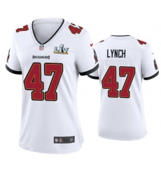 Women John Lynch Buccaneers White Super Bowl Lv Game Jersey