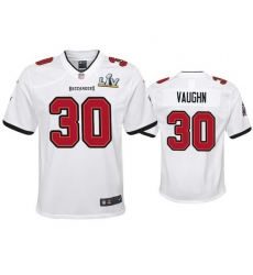 Youth Ke'Shawn Vaughn Buccaneers White Super Bowl Lv Game Jersey