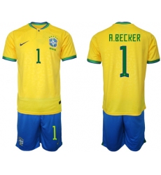 Men FIFA 2022 Brazil Soccer Jersey 034