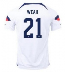 Men US 2022 FIFA Soccer Jersey White 007