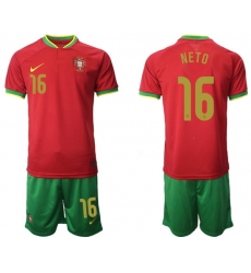 Portugal 2022 World Cup Soccer Jersey #16 NETO RED