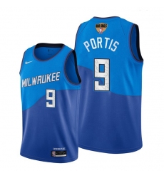 bucks bobby portis blue 2021 nba finals bound jersey