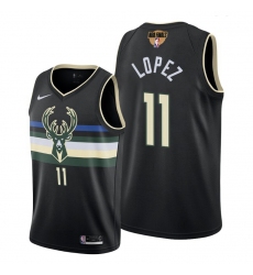 bucks brook lopez statement edition black 2021 nba finals jersey