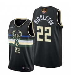 bucks khris middleton statement edition black 2021 nba finals jersey