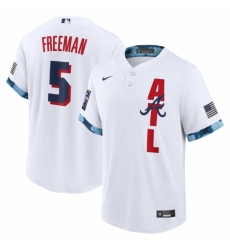 Men's Atlanta Braves #5 Freddie Freeman Nike White 2021 MLB All-Star Game Replica Player Jersey