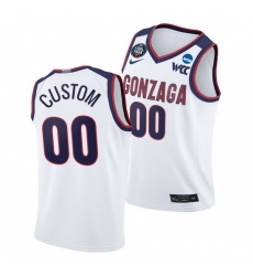 Gonzaga Bulldogs Custom 2021 March Madness Final Four Wcc White Jersey