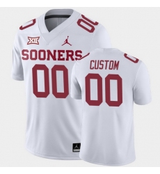 Oklahoma Sooners Custom White Away Men'S Jersey