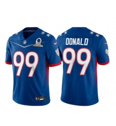 Men 2022 NFL Pro Bowl Los Angeles Rams #99 Aaron Donald NFC Blue Jersey