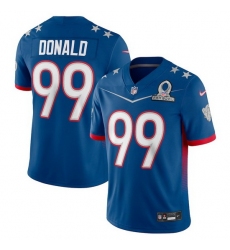 Men 2022 NFL Pro Bowl Los Angeles Rams 99 Aaron Donald NFC Blue Jersey