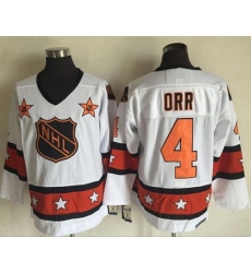 1972-81 NHL All-Star #4 Bobby Orr White CCM Throwback Stitched Vintage Hockey Jersey