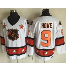 1972-81 NHL All-Star #9 Gordie Howe White CCM Throwback Stitched Vintage Hockey Jersey