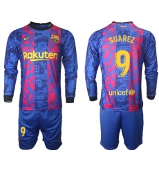 Men Barcelona Long Sleeve Soccer Jerseys 515