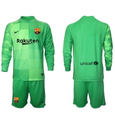 Men Barcelona Long Sleeve Soccer Jerseys 526