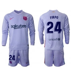 Men Barcelona Long Sleeve Soccer Jerseys 534