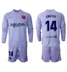 Men Barcelona Long Sleeve Soccer Jerseys 543