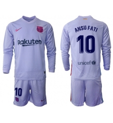 Men Barcelona Long Sleeve Soccer Jerseys 548