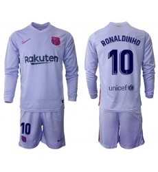 Men Barcelona Long Sleeve Soccer Jerseys 549