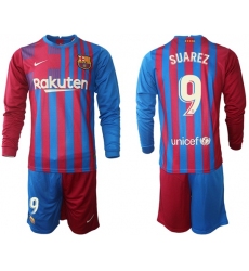 Men Barcelona Long Sleeve Soccer Jerseys 577