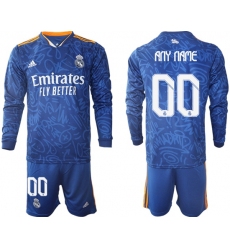 Men Real Madrid Long Sleeve Soccer Jerseys 519 Customized